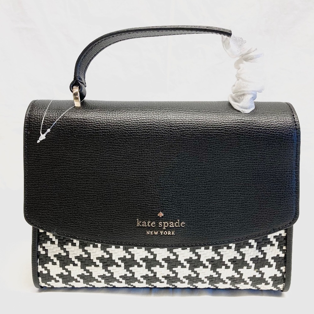NWOT Kate Spade Darcy Top Handle Woven Houdstooth Crossbody - Picture 13 of 13